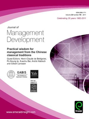 cover image of Journal of Management Development, Volume 30, Issue 7 & 8